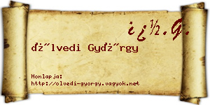 Ölvedi György névjegykártya